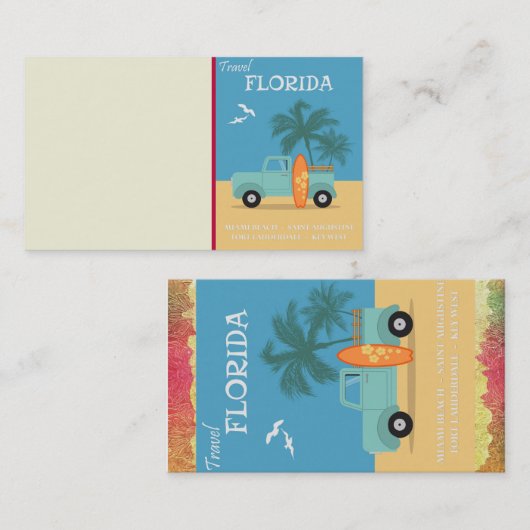 Florida:Visitekaartje reizen Visitekaartje (Voorkant / Achterkant)