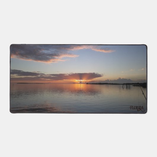 Florida vissen in Cedar Key Beach Sunset Foto Bureaumat (Voorkant)