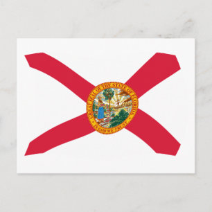 Florida Vlag Ansichtkaart Briefkaart