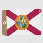 Florida vlag en Florida monogrammen / golfhanddoek (Horizontaal)