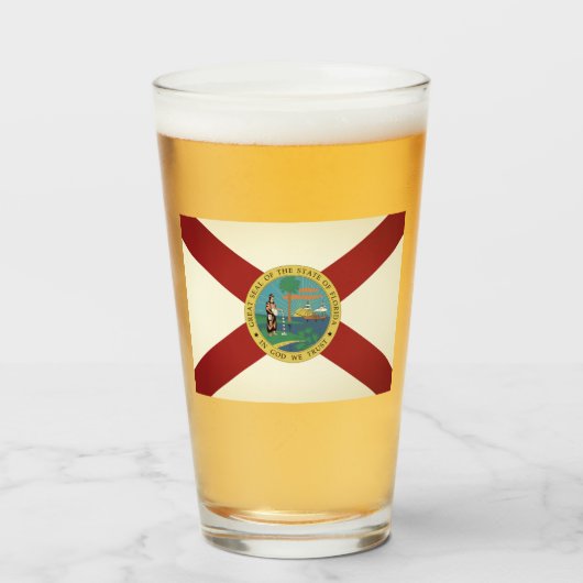 FLORIDA-vlag - Glas (Voorkant gevuld)