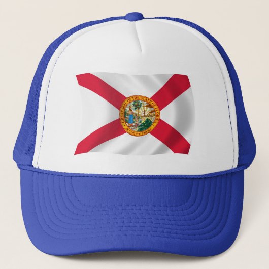 Florida Vlag Hoed Trucker Pet (Voorkant)