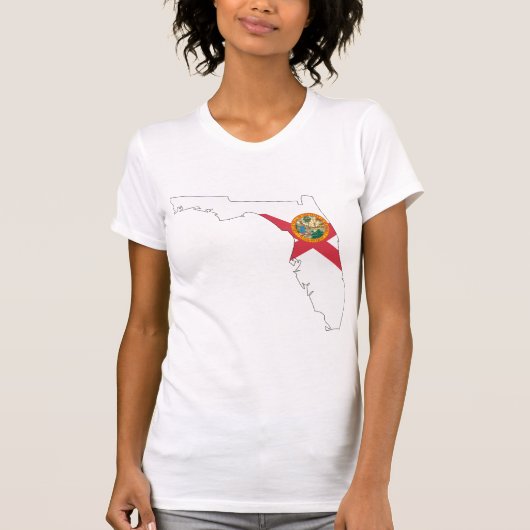 Florida vlag Map T-shirt (Voorkant)