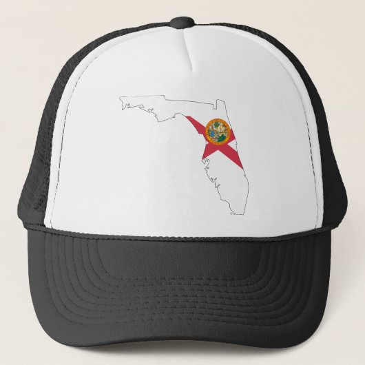 Florida vlag Map Trucker Pet (Voorkant)