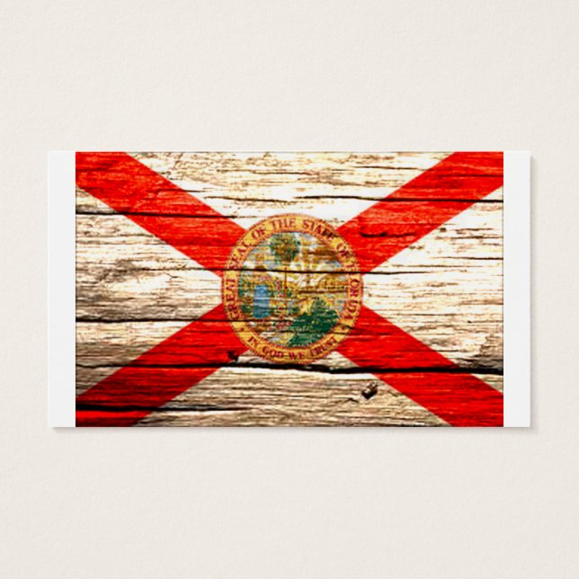 Florida Vlag oud hout Visitekaartjes (Achterkant)