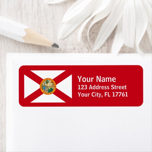 Florida vlag retour adres labels (Insitu)