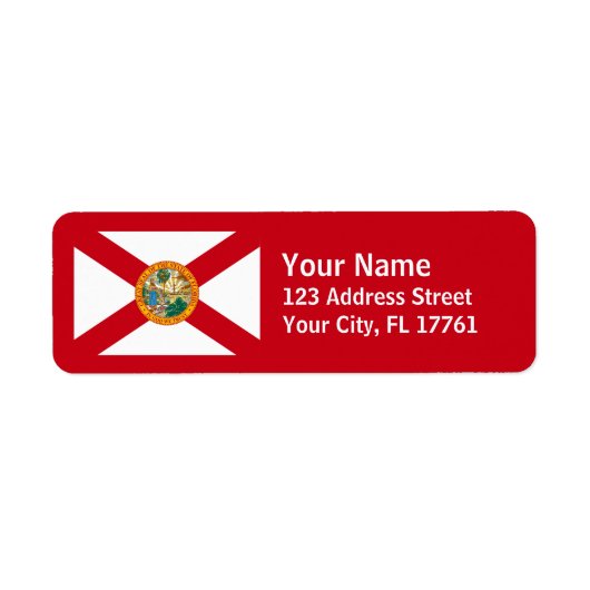 Florida vlag retour adres labels (Voorkant)