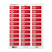 Florida vlag retour adres labels (Full Sheet)