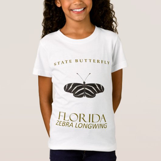 Florida Vlinder Zebra Longwing Ontwerp T-shirt (Voorkant)