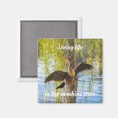 Florida vogels 2 Inch Square Magnet (Voorkant / Achterkant)