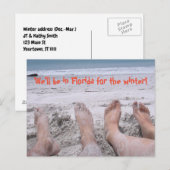 Florida voor de winter grappige adreswijziging aankondigingskaart (Voorkant / Achterkant)