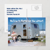 Florida voor de winter grappige caravan aankondigingskaart (Voorkant / Achterkant)