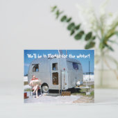 Florida voor de winter grappige caravan aankondigingskaart (Staand voorkant)