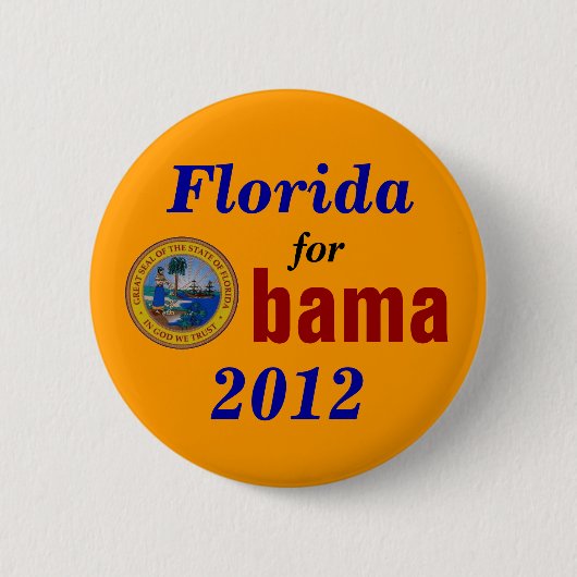 Florida voor Obama 2012 Ronde Button 5,7 Cm (Voorkant)
