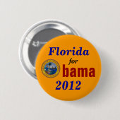 Florida voor Obama 2012 Ronde Button 5,7 Cm (Voorkant /achterkant)