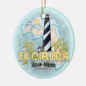 Florida Vuurtoren Keramisch Ornament (Links)