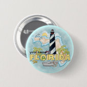 Florida Vuurtoren pin knop Ronde Button 5,7 Cm (Voorkant /achterkant)