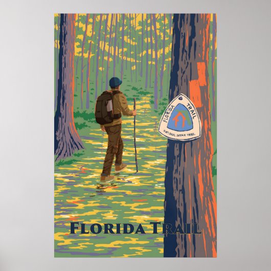 Florida Wandelpad Reisposter Poster (Voorkant)