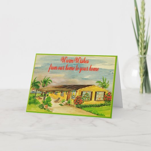 Florida Warm Wishes Holiday Kaart (Voorkant)
