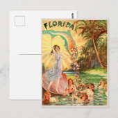 Florida water nimfen  toerisme illustratie briefkaart (Voorkant / Achterkant)
