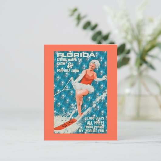  Florida Water Skiing World's Fair Briefkaart (Staand voorkant)