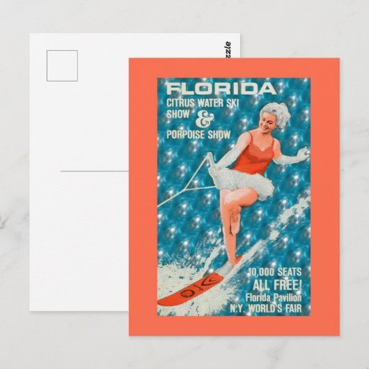 Florida Water Skiing World's Fair Briefkaart (Voorkant / Achterkant)