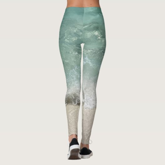 Florida Water Turquoise Green Ocean Zee Beach Leggings (Achterkant)