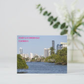 Florida Waterway naar Fort Lauderdale Briefkaart (Staand voorkant)