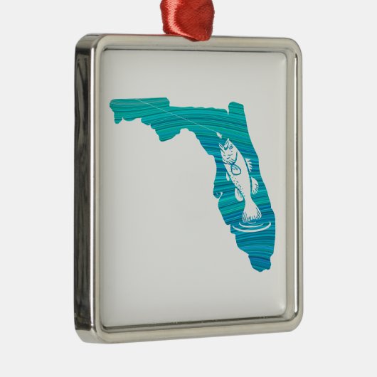 Florida Wave Vist Metalen Ornament (Rechts)