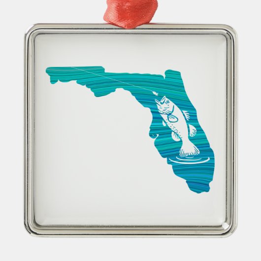 Florida Wave Vist Metalen Ornament (Voorkant)
