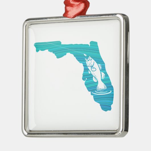 Florida Wave Vist Metalen Ornament (Links)