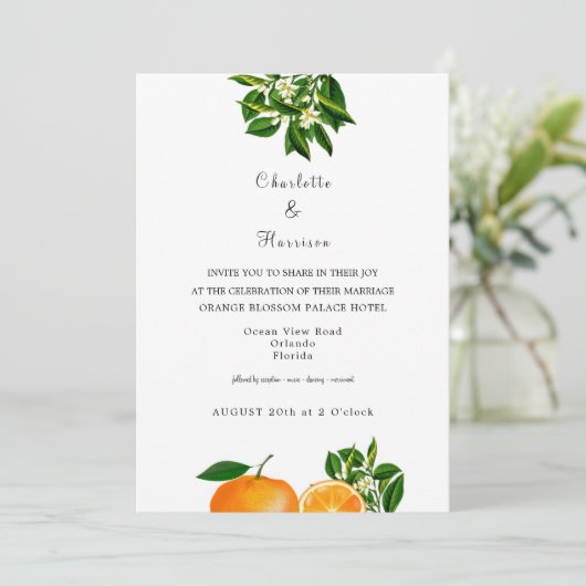Florida Wedding Destination Invitations Kaart (Staand voorkant)