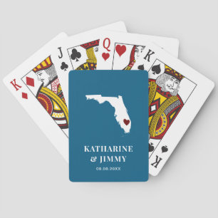 Florida Wedding Favor Deck of Cards, State Kaart