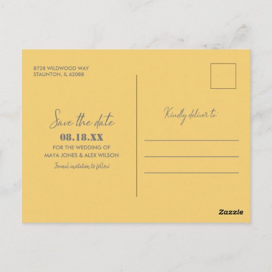 Florida Wedding Red de data Briefkaart (Achterkant)