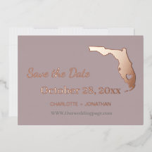 Florida Wedding Save the Date Roos Gold