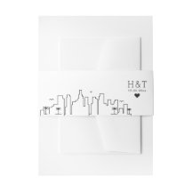 Florida Wedding Stylized Skyline Monogram
