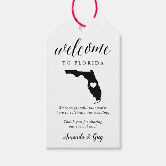 Florida Wedding Welkom Cadeaulabel (Voorkant)