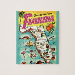 Florida wenskaart 8x10 legpuzzel