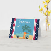 Florida:Wenskaart reizen Kaart (Gele Bloem)