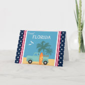 Florida:Wenskaart reizen Kaart (Voorkant)