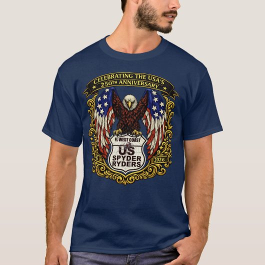 Florida West Coast Chapter - Eagle USA250 1s T-shirt (Voorkant)