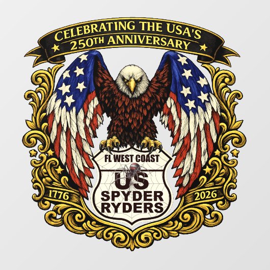 Florida West Coast Chapter - Sticker Adelaar USA25 (Vel)