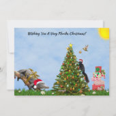 Florida Wildlife Christmas Flat Holiday Card Feestdagenkaart (Achterkant)