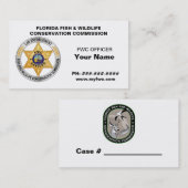 Florida Wildlife Commission FWC Visitekaartje (Voorkant / Achterkant)
