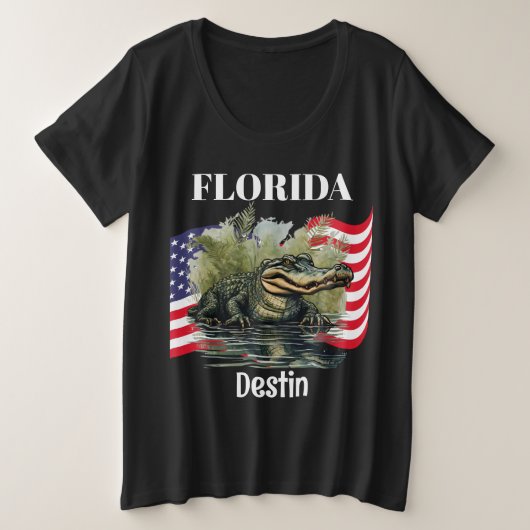 Florida Women's Dark Grote Maat T-shirt (Design voorkant)