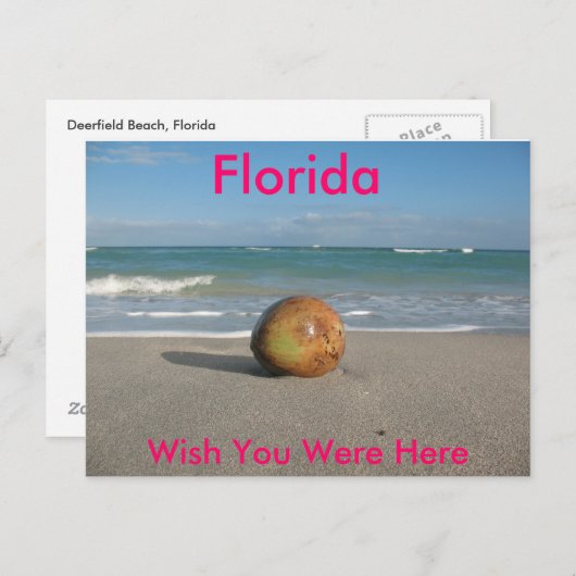 FLORIDA, wou dat je hier was, Briefkaart (Voorkant / Achterkant)