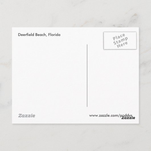 FLORIDA, wou dat je hier was, Briefkaart (Achterkant)