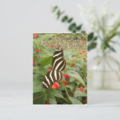 Florida Zebra Longwing Butterfly Briefkaart (Staand voorkant)