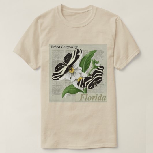 Florida Zebra Longwing T-shirt (Design voorkant)
