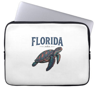 Florida Zeeschildpad Vintage Gravure Grafisch_1 Laptop Sleeve